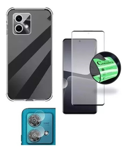 Capa Capinha + Pelicula 9d Ceramica +cam P/ Moto Edge 40 Neo