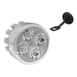 Faro Auxiliar Para Moto Proyector Luz Led Gris Ds