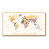 Cuadro Canvas Mapa Mundi Antiguo Vintage Envio Gratis