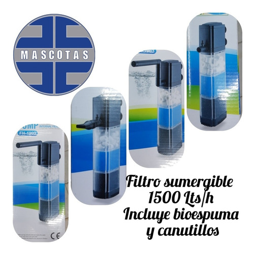 Filtro Sumergible Para Acuarios Sobo Fh-1903  (1.500l/h)