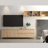 Mueble Para Tv+ Repisa Natural 150x60x30