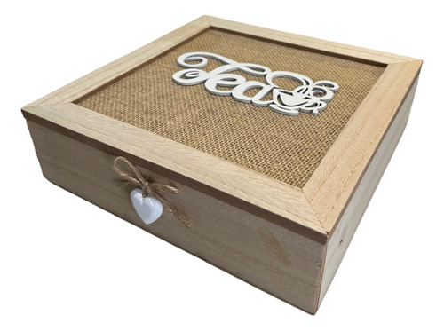 Caja De Té 9 Divisiones Tapa Con Diseño Decorativa