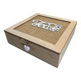 Caja De Té 9 Divisiones Tapa Con Diseño Decorativa