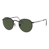 Ray-ban Round Metal Legend Rb3447 - Green - Cristal - Clásica - Polished Shiny Black - Metal - Polished Shiny Black - Metal - Standard