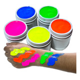 Pintura Neón Fluorescente - Set 5 Unidades 670grs Cada Una