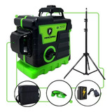 Nivel Laser Verde 12 Linhas 360° + Tripé + Bolsa + Oculos 