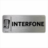 Placa Indicação Setor Portas - Interfone - 8x20cm