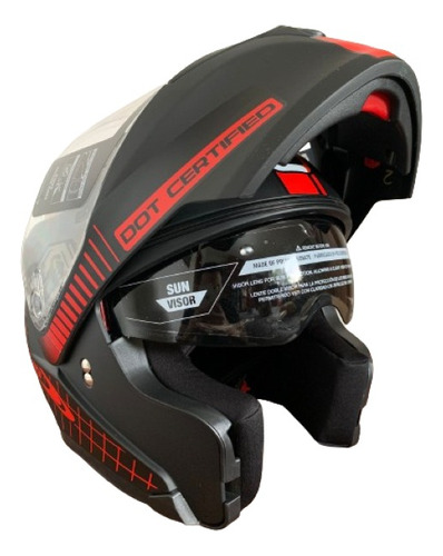 Casco Roda Rush Rojo Mate Abatible