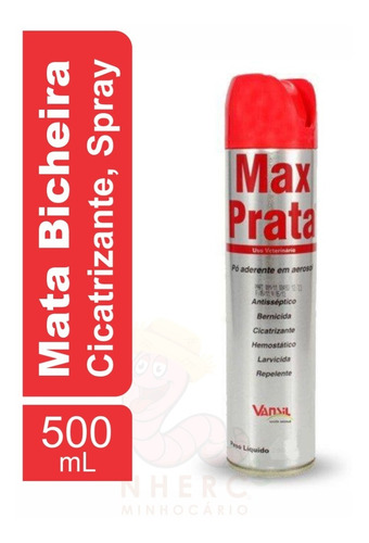 Max Prata - 500ml - Previne E Mata Bicheira/berne/larvas