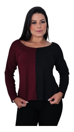  Blusa  Viscolyçra Moda Fiminino Blusinha Manga Longa 2020