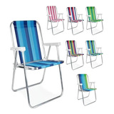 Cadeira De Praia Alta Mor Conforto Em Aluminio 110kg Top