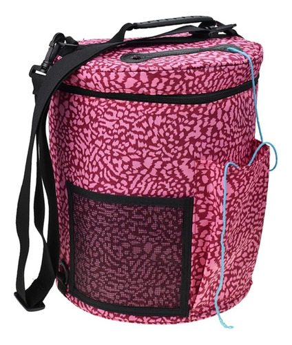 Bolso Organizador Porta Tejido Lanas Accesorios Animal Print