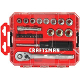 Craftsman Juego Matraca Y Dados 24 Pzas De 3/8  Nano Métrico