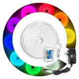 Cinta Neon Flex Led Rollo 5m - Rgb - Colores - 220v + Contro