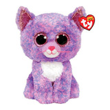 Ty Beanie Boos Cassidy Gato Lavanda Medium Color Multicolor