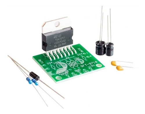 Kit Amplificador Audio Tda7297 12v 15w Para Ensamblar Diy