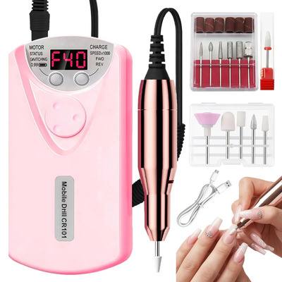 Vanance Pulidora Uñas Profesional 45000 Rpm Kit Recargable Drill Manicure Van051126 Pedicure Drill Inalambrico Portátil Velocidad Positiva Y Negativa De Taladro Para Uñas Pulidor Esmeril Rosa | MercadoLibre