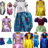 Disfraz Vestidito Princesas Elsa, Anna, Bella Y Más