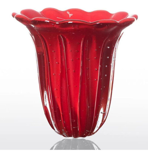 Vaso P/ Flores/ Centro De Mesa P/ Decoração Vermelho Intenso