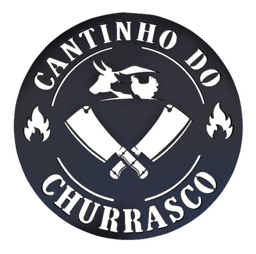 Cantinho Do Churrasco Decoração Em Mdf Grande 45 Cm X 45 Cm