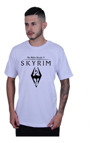 Camiseta Roupa Unissex The Elder Scrolls V Skyrim T-shirt