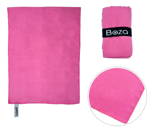 Toalla Microfibra Natacion Gym Playa Boza Chica 80 X 40 Cm Color Rosa Color