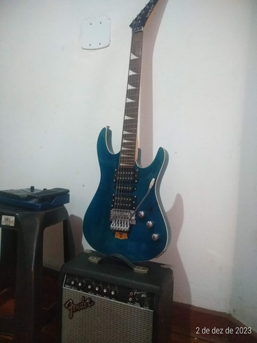Guitarra Groovin Azul - Corpo Em  S  Semelhante Às Ibanez.
