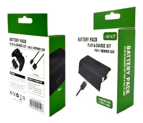 2 Baterias Com Cabo Carregador Para Controle Xbox Series S/x
