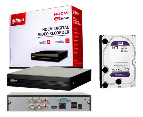 Dvr Dahua Híbrido 4ch + Disco Duro 1 Tb Purple