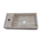  Mesada Travertino Artesanal Mini 50x25cm Mono A146 Baño