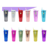 Vaso Skinny Regue Arcoiris Glitter 710 Ml Tornasol