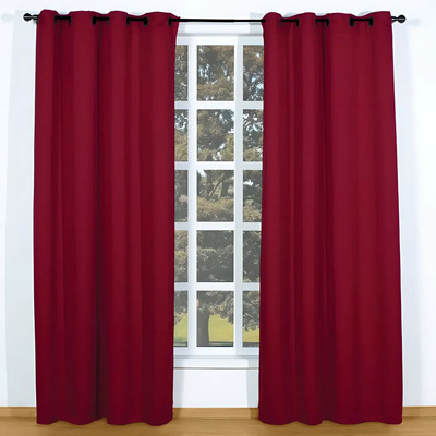 Juego Cortinas Blackout Con Argollas Color Vino Color Bordó | Envío gratis
