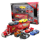 Set Camion Cars 7 Autos Metalico Coleccion Caja Regalo Niños