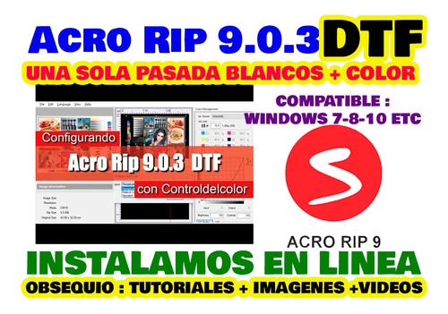 Acrorip Blanco+color En Una Sola Pasada Impresora Dtf-dtg-uv