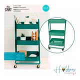 A La Cart We R Carrito Organizador Verde Ruedas Scrapbook