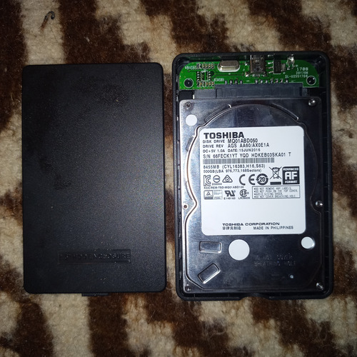 Disco Duro Interno Toshiba 500gb + Case Externo Noga