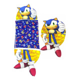 Bolsa De Dormir Sonic Azul 180cm Happy Almohada Sleeping