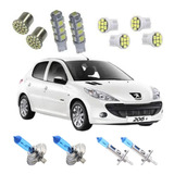 Kit Lampadas Led Peugeot 206 207 + Super Brancas