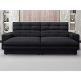 Sofa 3 Lugares Retrátil E Reclinável Pegasus 2,00m Cor Preto