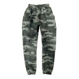 Pantalón Jogging Mujer Camuflado Jogger Frizado Babucha 