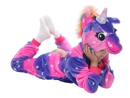 Pijama Infantil Fantasia Macacão Unicórnio Kigurumi Promoção