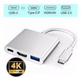 Adaptador Vídeo Tipo-c Para Hdmi Usb 3.0 - 4k Alta Qualidade