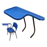 Braço E Prancheta Plástica Azul P/ Cadeira Universitária