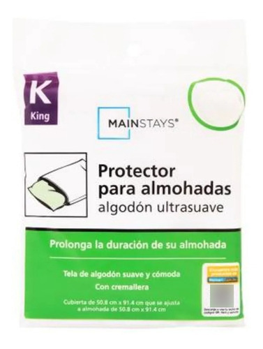 Protector Para Almohadas Mainstays Algodón Ultrasuave Jumbo