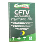 Cabo De Rede Multicameras Cftv 4 Paresx24 Cor Azul 300m.