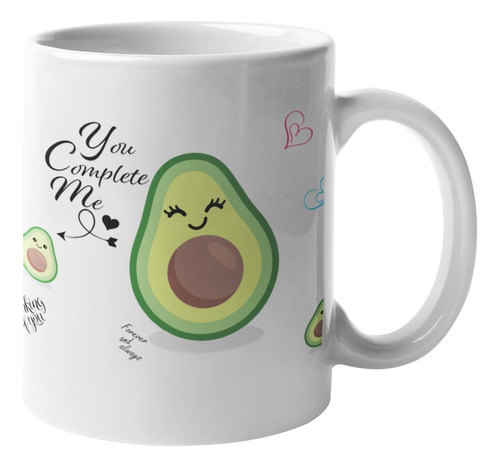 Tazas Aguacates Kawaii Para Pareja