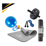 Kit4 Mat Nbr+soga+bandas Tens.+rueda Abd+pelota Envio Grat.