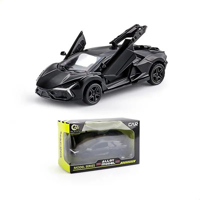 J/modelo De Coche Deportivo Negro 1:43 De Aleación De Tres P