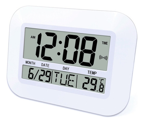 Reloj De Pared Digital Con Pilas Simple Grande Lcd Alarma C