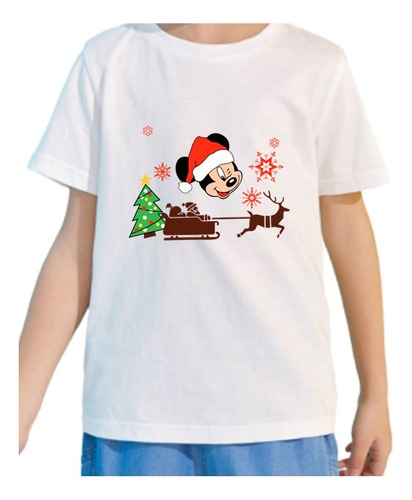 Polera Niño Unisex Mickey Navidad 2